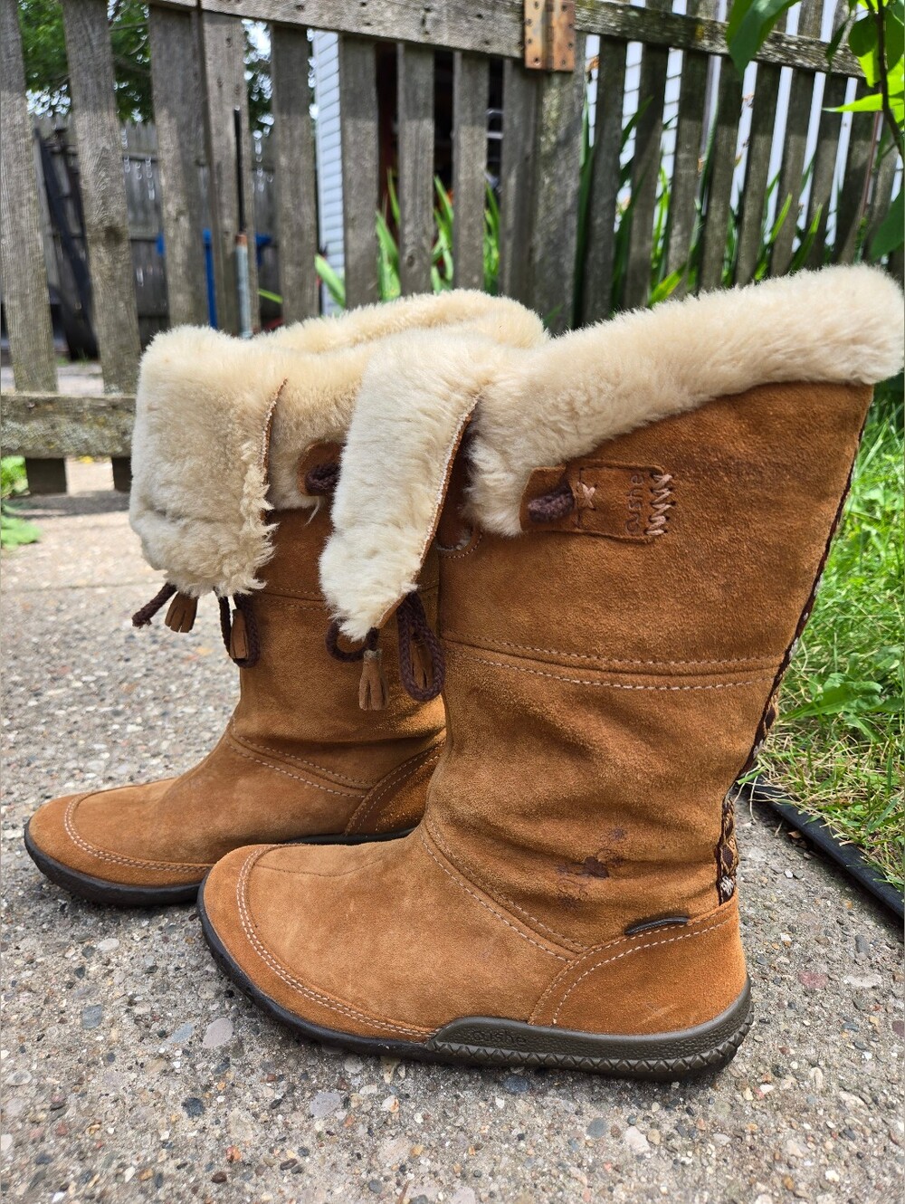 Women’s Cushe Suede Shearling-Lined Waterproof Winter Boots - Tan